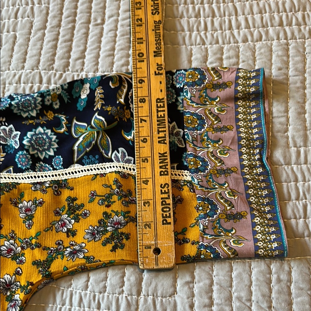 Sundance Blue and Gold Dolman Sleeve Dress M - Picture 5 of 7